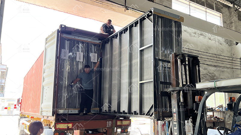 Foldable container houses for camping accommodation