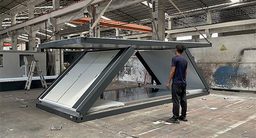 Casas contêineres dobráveis para acampamento